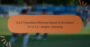 3-4-3 Transition offensive depuis la formation 4-1-2-1-2 : largeur, pressing