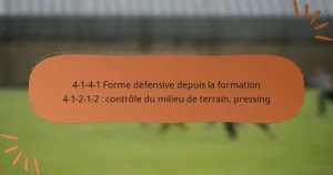 4-1-4-1 Forme défensive depuis la formation 4-1-2-1-2 : contrôle du milieu de terrain, pressing