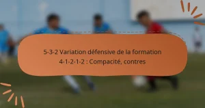 5-3-2 Variation défensive de la formation 4-1-2-1-2 : Compacité, contres